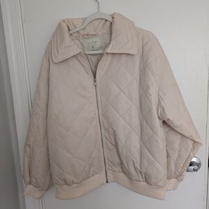 Cream Quilted Jacket